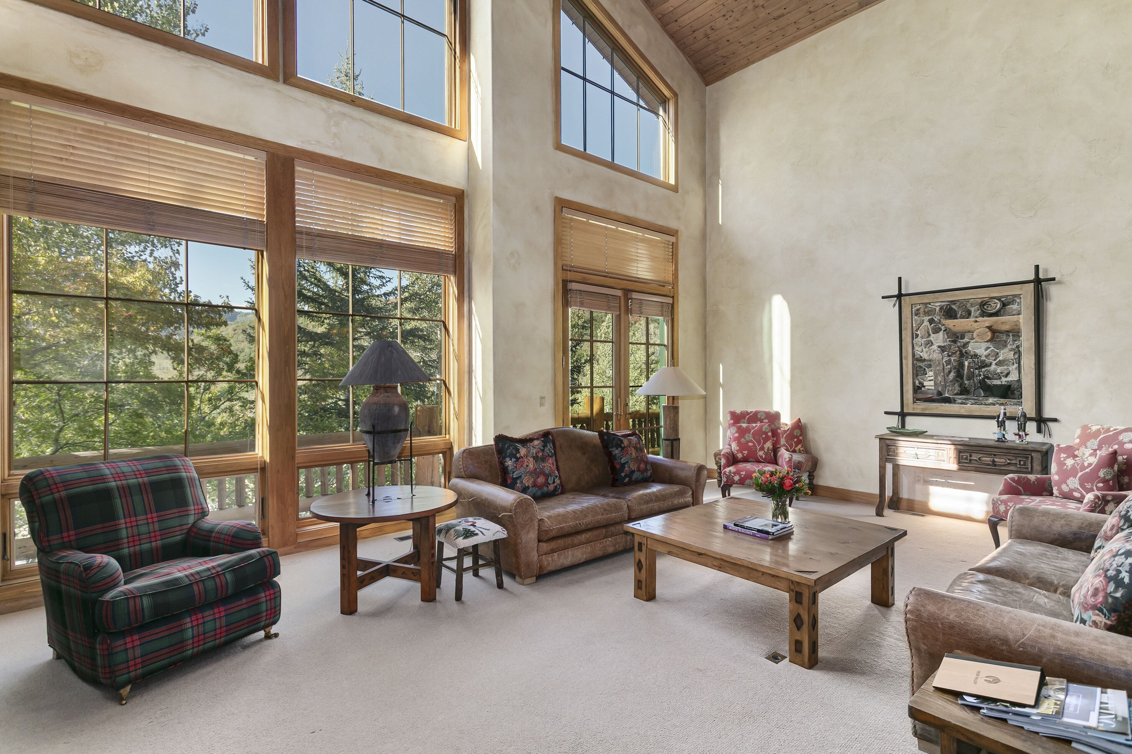 Televisión y chimenea 