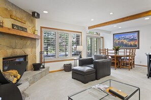 TV, fireplace - Deer Lake Village at Deer Valley Resort - Two Bedroom Condo with Hot Tub #2426 (Park City)