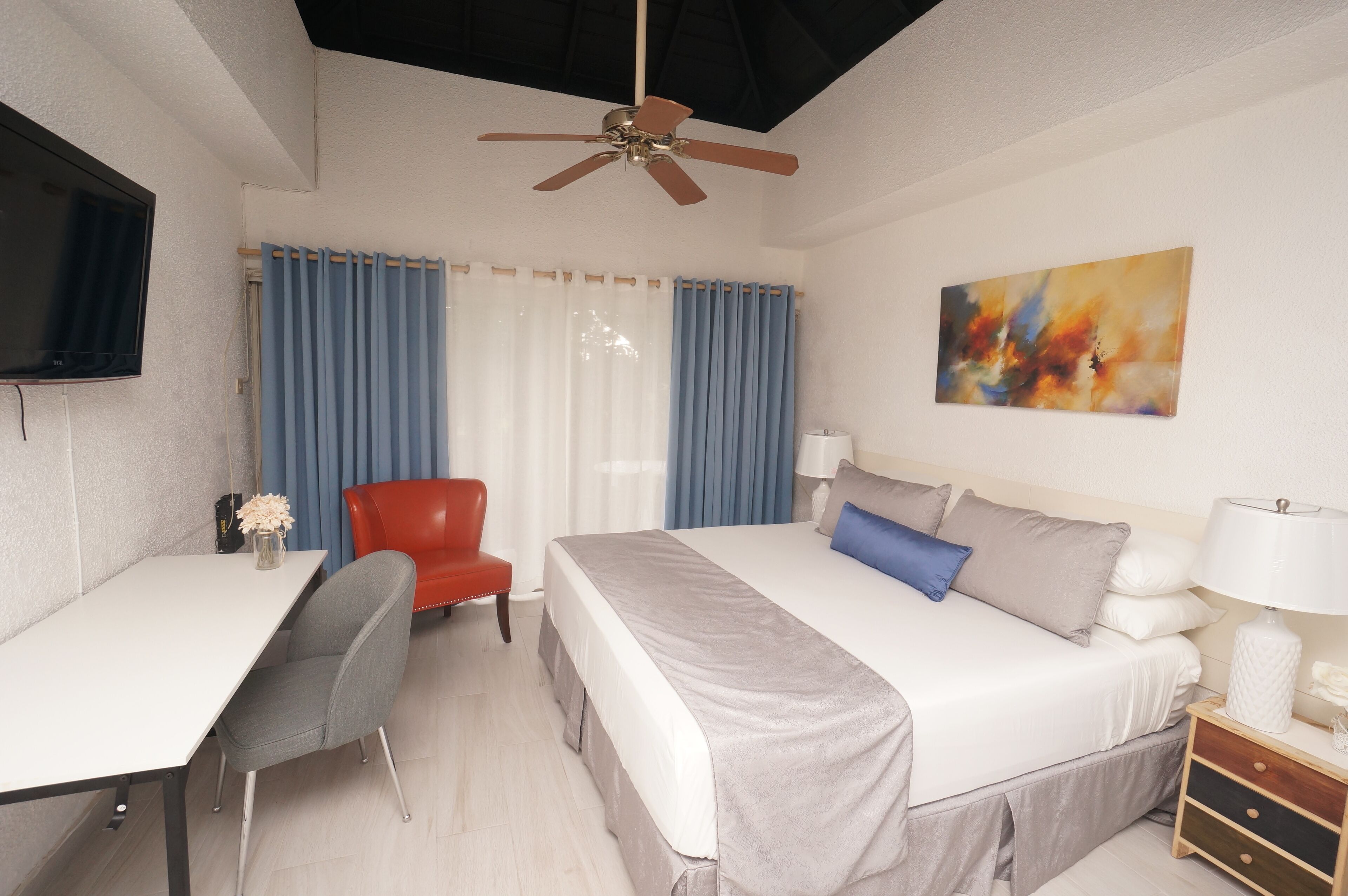 1 間睡房、熨斗/熨衫板、免費 Wi-Fi、床單