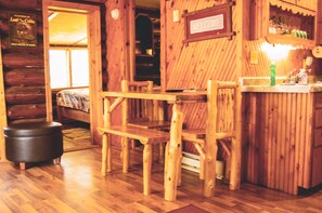 Dining - The Walleye - Early 1900s 2 Bedroom Log Cabin (Hines)