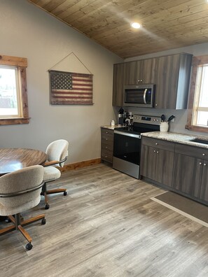 Fridge, microwave, oven, stovetop - Country 2-Bedroom Cottage with a gorgeous view (Moscow)
