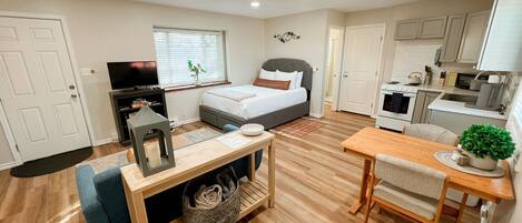 Desk, iron/ironing board, travel crib, free WiFi