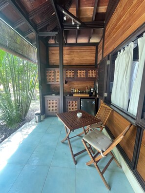 Outdoor dining - 1 Bedroom Bali style studio suite on lush property in English Harbour! 
#7 (English Harbour)
