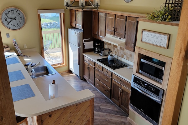 Spacious fully stocked kitchen