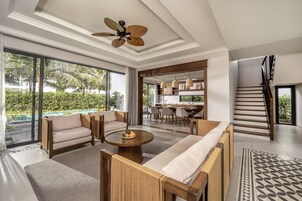 4 Bedroom Villa with Private Pool | Living area | 52-inch LCD TV with cable channels, TV