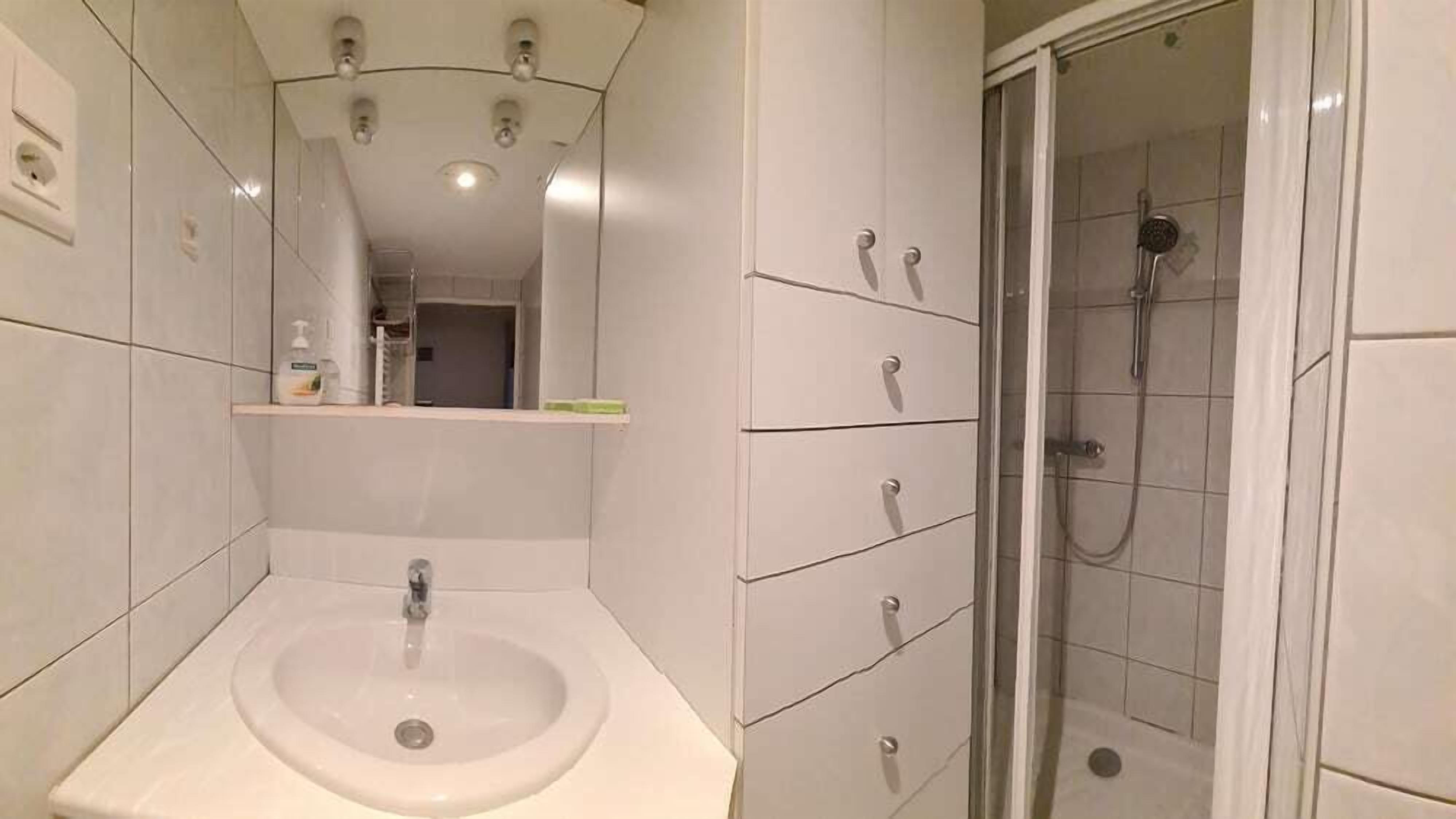 Shower, hair dryer