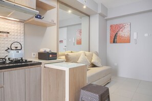 Apartemen, 2 kamar tidur | Ruang makan