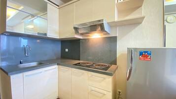 Apartemen, 2 kamar tidur | Dapur pribadi | Lemari es, kompor, dan peralatan masak/sendok-piring