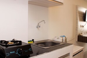 Studio | Cuisine privée | Réfrigérateur, plaque de cuisson