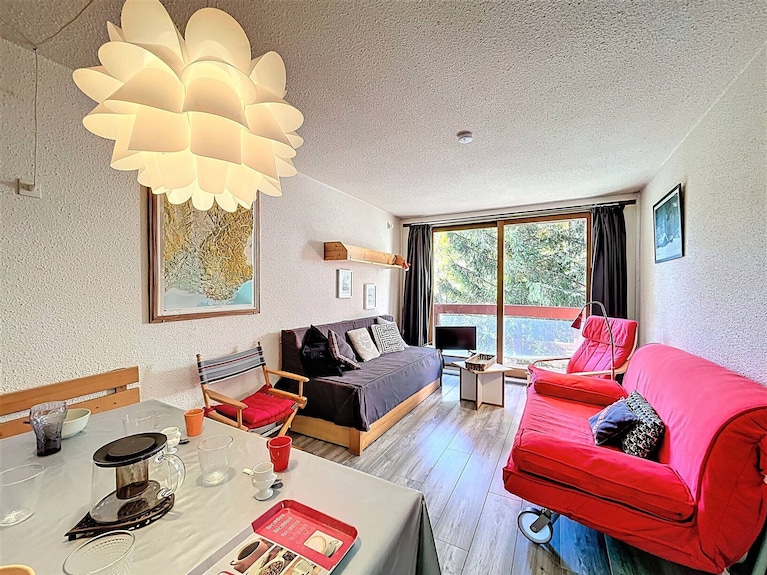 Studio 4/5 Pers. Ski-in, Balcony, Pets Allowed - Le Corbier