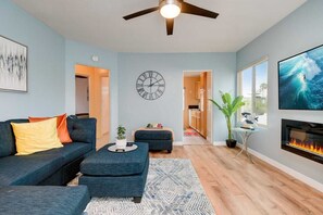 Smart TV, Netflix, DVD player, streaming services