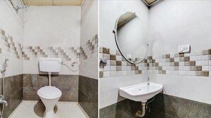 Ducha, cabezal de ducha tipo lluvia, toallas y jabón