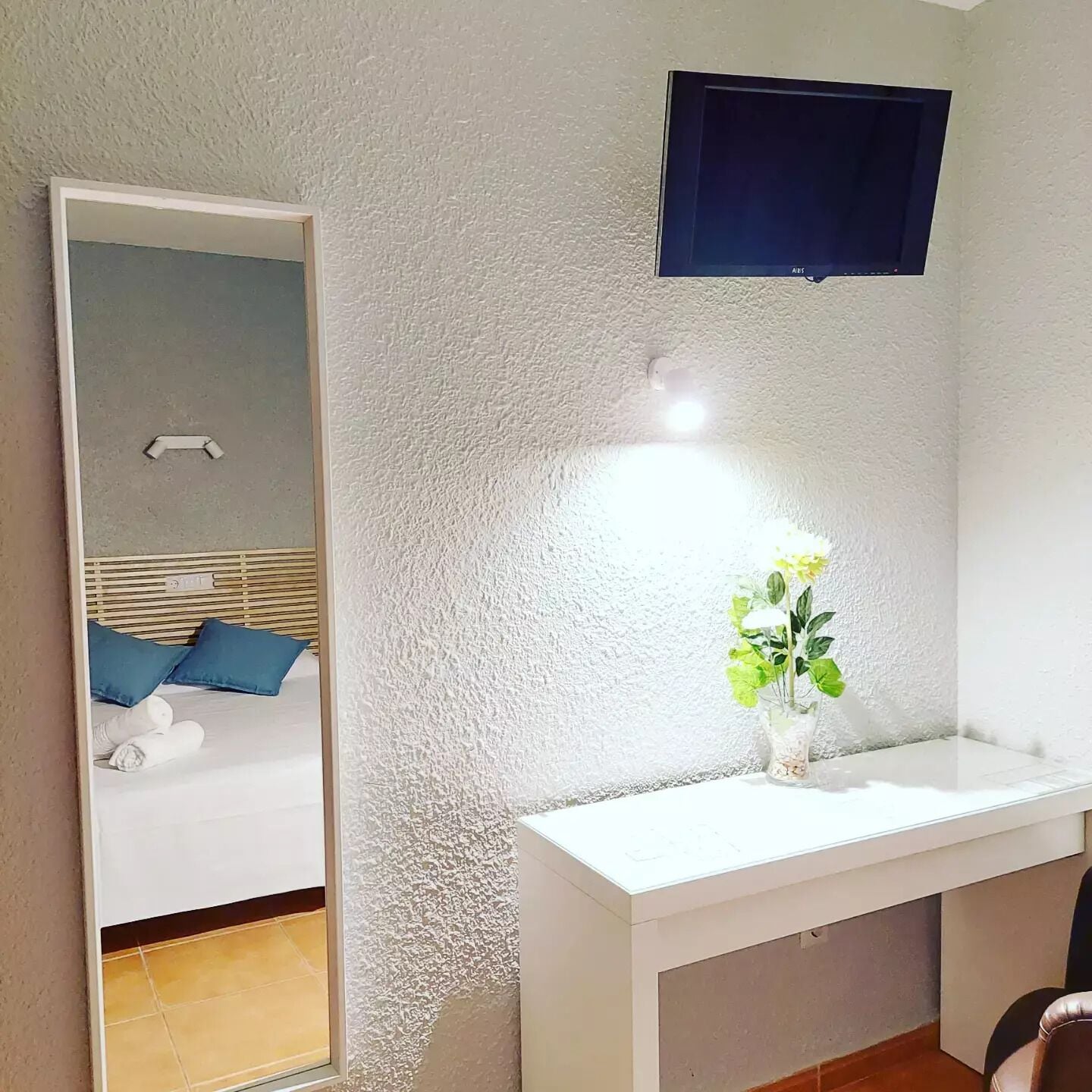 Una televisión de pantalla plana