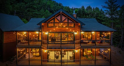 Lodge Familiar de Lujo con Vistas/Juegos/Hidromasaje/Piscina/10minde Cades Cove