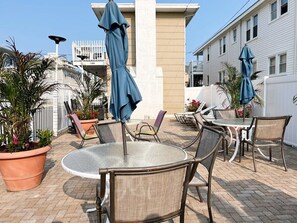Outdoor dining - Shorehaven 1- Updated and Stylish 2 bedroom 14 St! (Ocean City)
