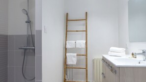 Shower, hair dryer