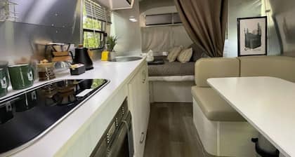 Airstream Bambi with Hot Tub and outdoor kitchen