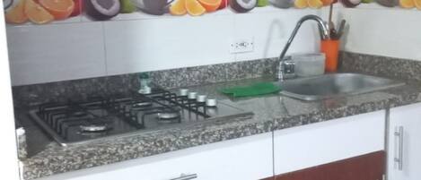 Appartamento Standard | Cucina privata | Frigorifero, microonde, lavastoviglie, frullatore