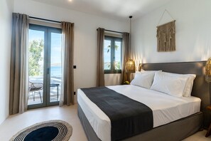 Panoramic Suite, Balcony, Sea View | Premium bedding, pillowtop beds, in-room safe, individually decorated - PAREA Paros - Adults only (Paros)