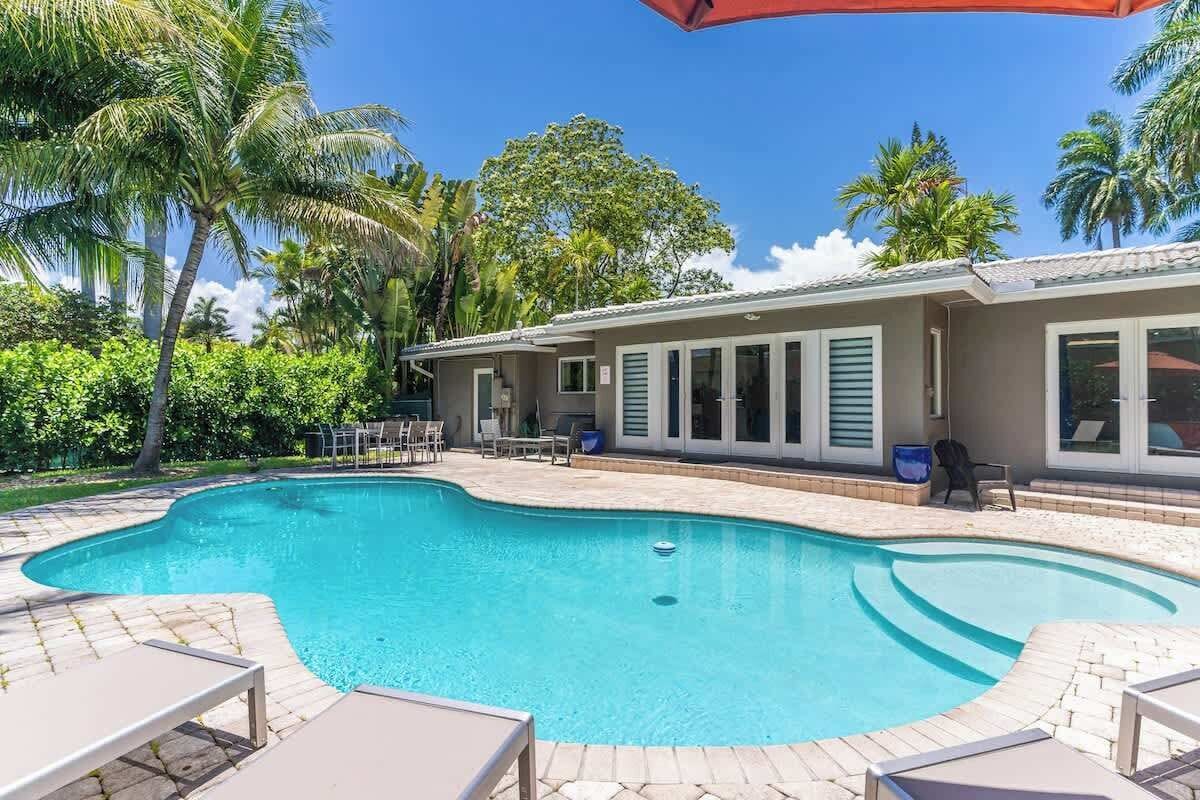 Utendørsbasseng og et oppvarmet basseng