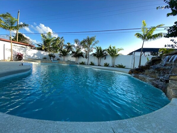 Outdoor pool, a heated pool