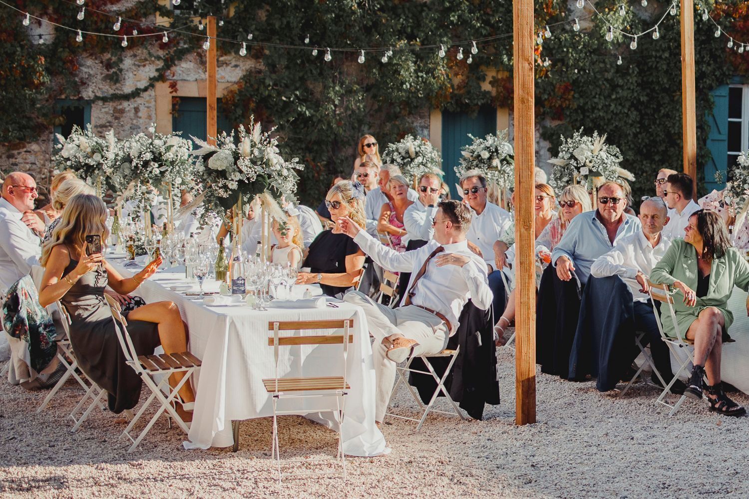 Outdoor banquet area