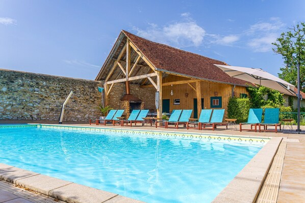 A heated pool