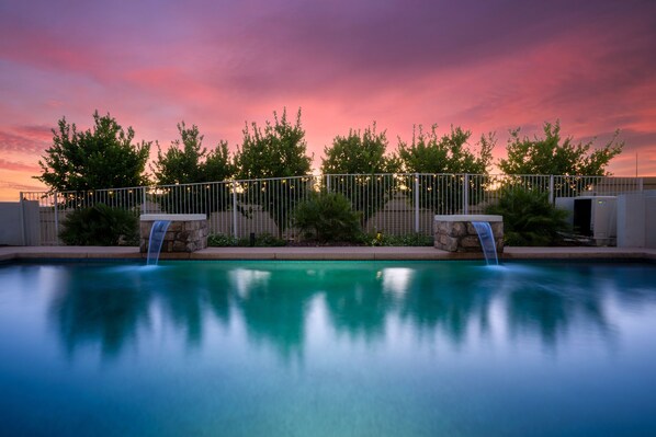 Outdoor pool, a heated pool