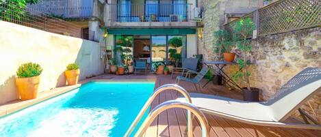A heated pool