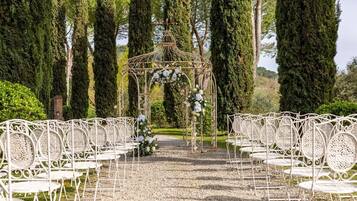 Aussenbereich für Bankette