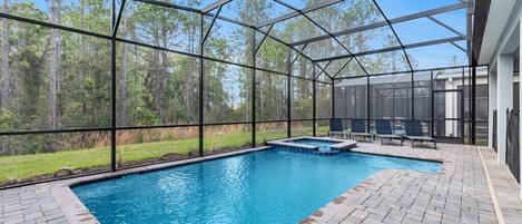 Una piscina riscaldata