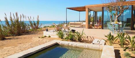 A heated pool