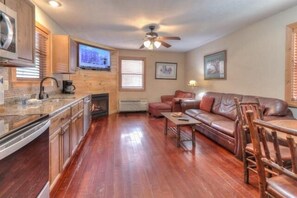 TV, fireplace, DVD player