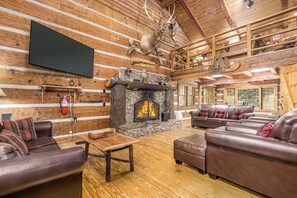 TV, caminetto, lettore DVD