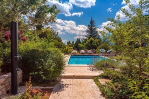 A heated pool