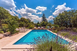 A heated pool