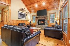 Flachbildfernseher, Kamin