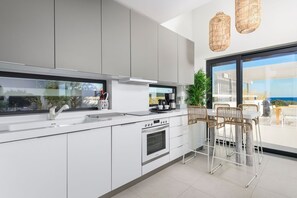 Fridge, microwave, dishwasher, highchair