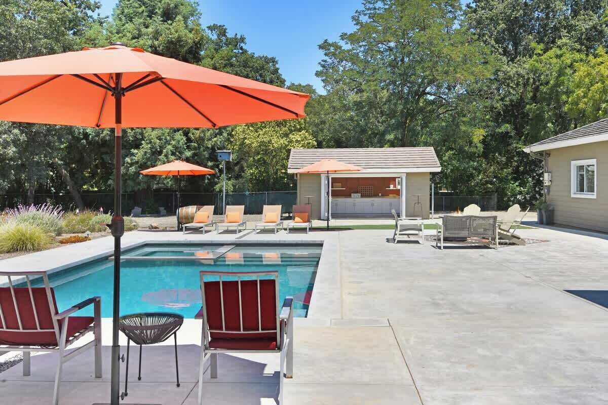 A heated pool