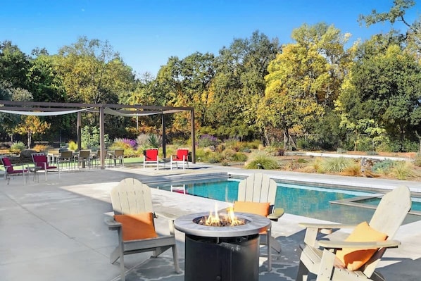 A heated pool