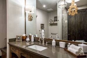 Bathtub, hair dryer, towels