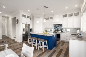 Fridge, microwave, oven, stovetop - Brand NEW Beach House Coastal Point  (Bolivar Peninsula)