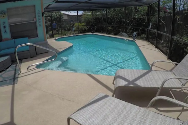 heated salt water pool
