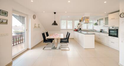 Modern top-floor apartment with stunning views of the Vosges mountains