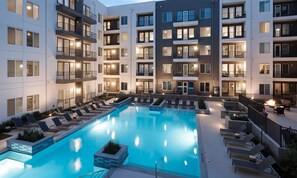 Pool - Remarkable 1BR King Suite | Pool, Parking + Gym A (Richardson)