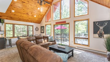 Älytelevisio, takka, videopelejä, kirjoja