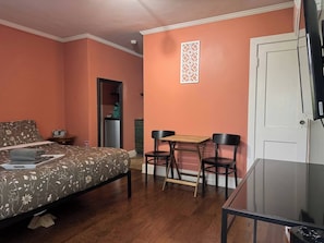 Desk, iron/ironing board, free WiFi, bed sheets