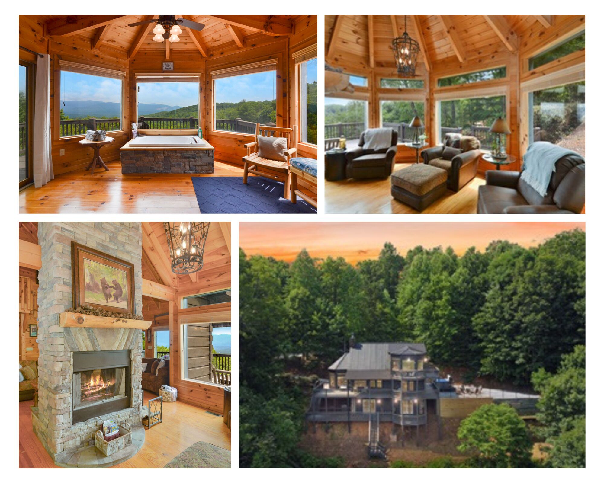 Soaking Tub overlooking the Mtn, Hot Tub, Fire pit, & Rocking Chairs