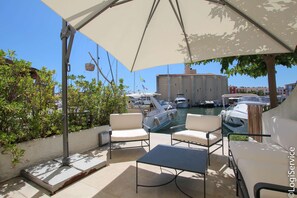 Terrace/patio - Superb air-conditioned house for 6 people with mooring (PORT GRIMAUD)