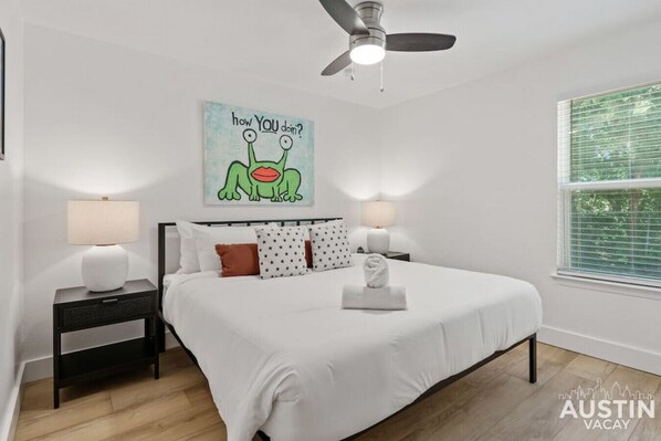 4 bedrooms, desk, iron/ironing board, free WiFi
